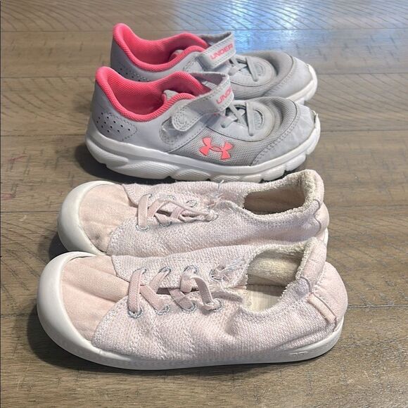 Under Armour and Roxy play sneakers LOT size 10 toddler - Picture 1 of 12